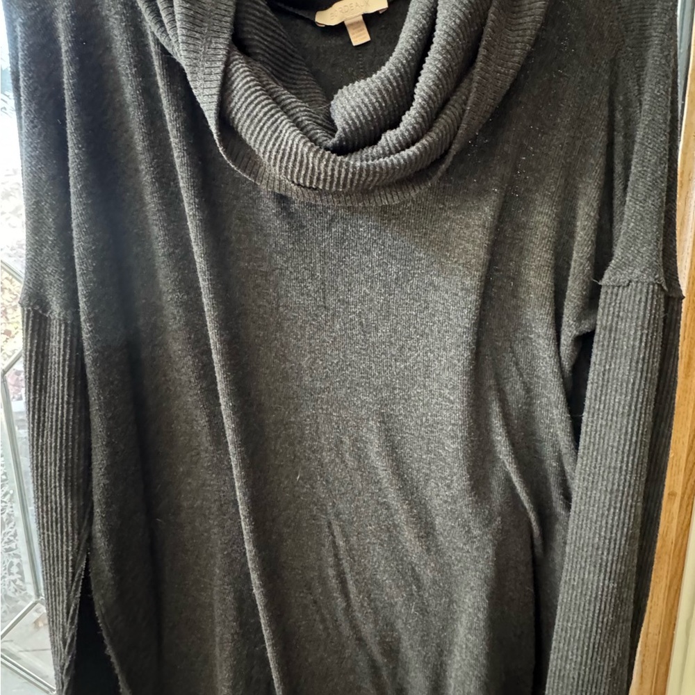 Bordeaux Dark Gray Cowl Neck Sweater